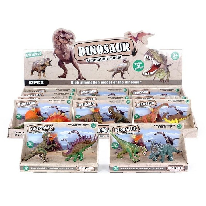 Комплект от 2 фигурки на динозавър, Адар, многоцветни, 3+ години