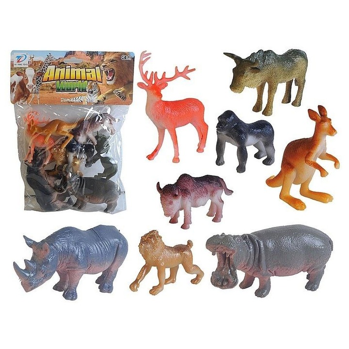 Комплект фигурки на диви животни от 8 части, 3+ години