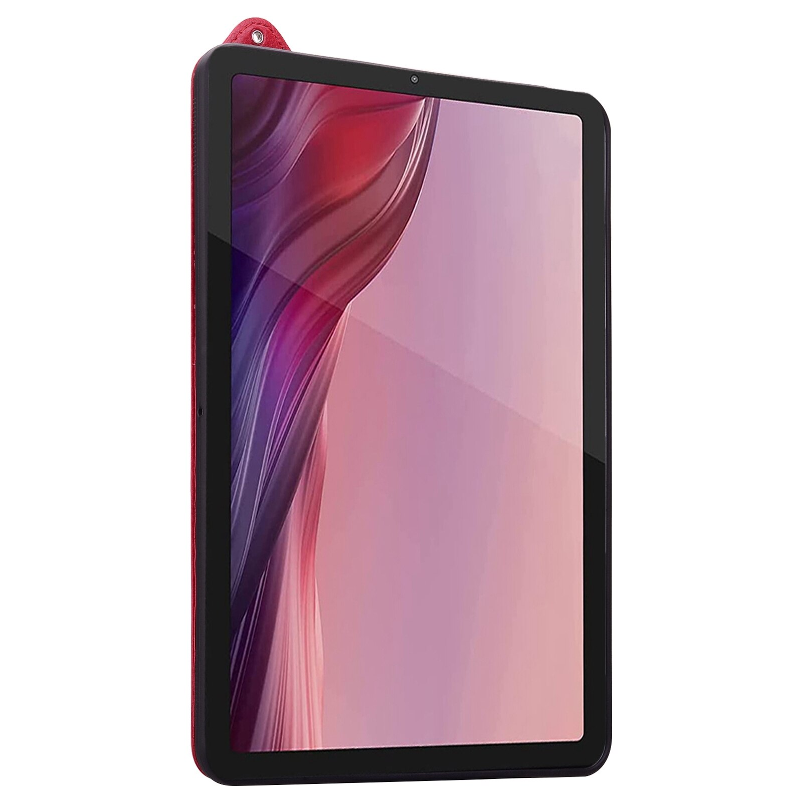 Husa tableta pentru Lenovo Tab P12 2023, piele TPU, spate cu curea de mana, rosu