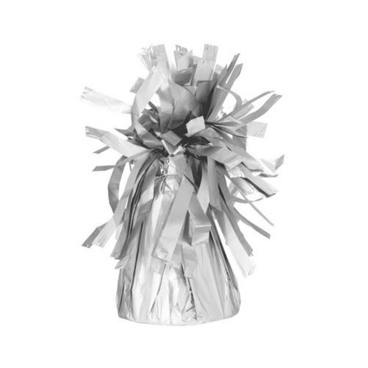 Тежести за балони, PartyDeco, комплект от 4, сребърни, 7 см