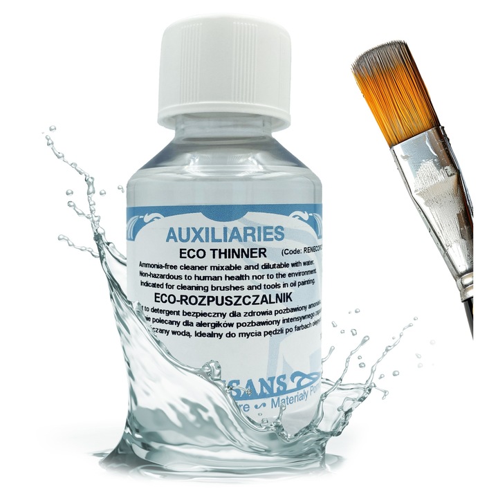 Solvent ecologic pentru curatarea pensulelor, Renesans, 100ml, fara amoniac, fara miros neplacut