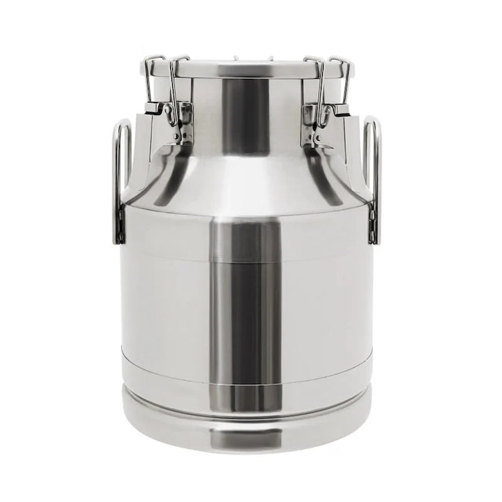 Tejeskanna, 10L, rozsdamentes acél 201, ezüst, méretek 25x35cm