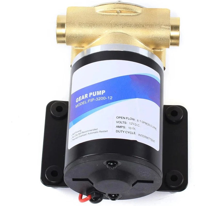 Водна помпа 12V, самозасмукваща, високо налягане, черна, 23L/30L