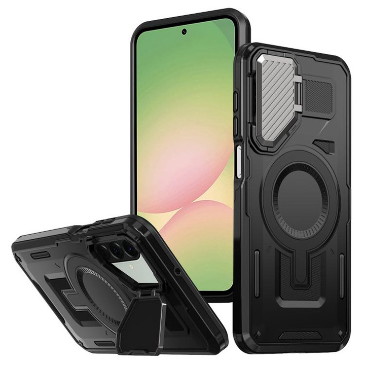 Husa Protectie Compatibila cu Samsung Galaxy A56 5G, Tim, Black