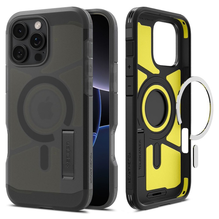 Spigen Tough Armor MagSafe iPhone 16 Pro tok – Fagyfekete