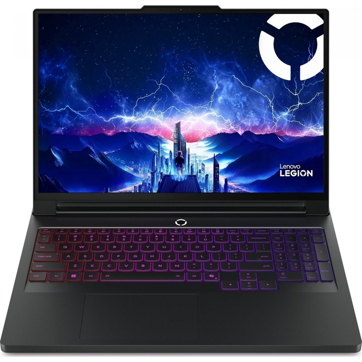 Lenovo Legion Pro 7 laptop, 16" WQHD, Intel® Core™ Ultra 9 275HX akár 5,4 GHz-ig, 64 GB RAM DDR5 6400, 2 x 1 TB SSD, NVIDIA® GeForce® RTX 5080 16 GB, Windows 11 Home, Eclipse fekete