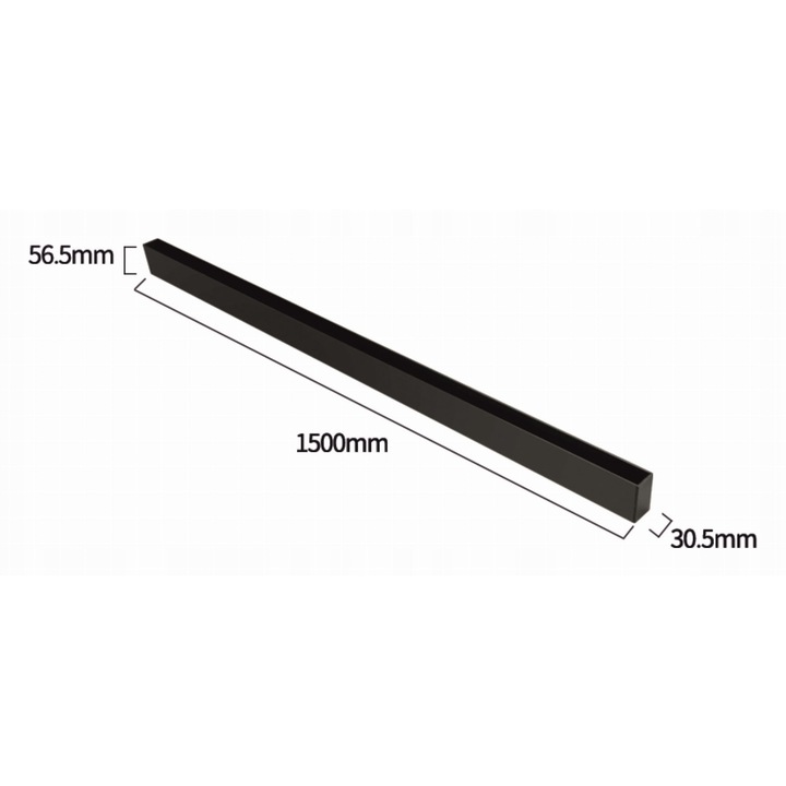 Sina magnetica montata aparenta Automat-on 1.5m 230VCC, neagra, control smartphone, compatibila cu aplicatii Tuya si Smart Life