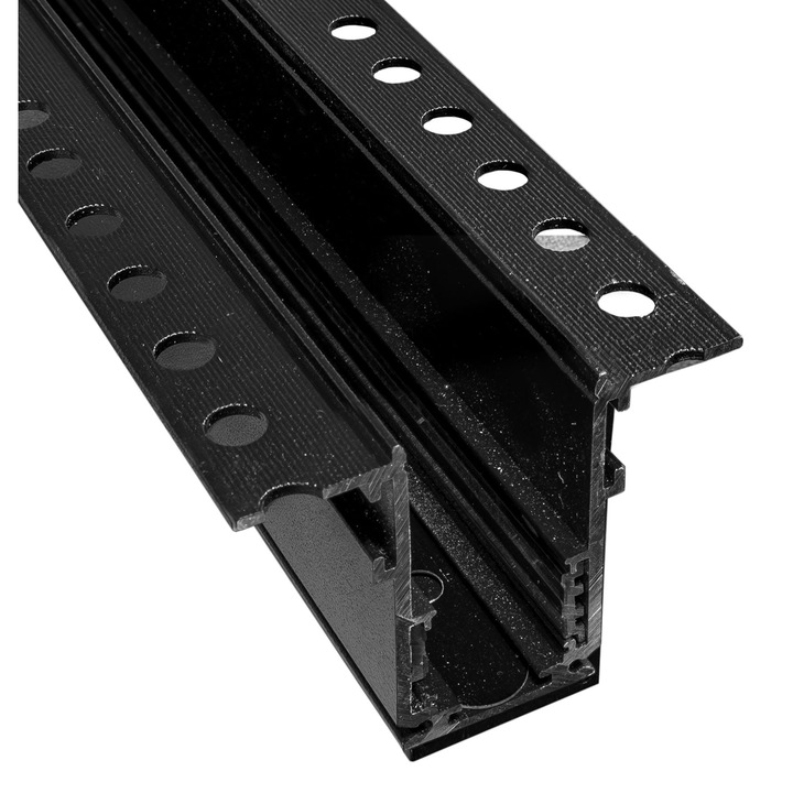 Sina magnetica incastrata 1,5m 48VDC, neagra, pentru living, dormitor, birou, hol, bucatarie