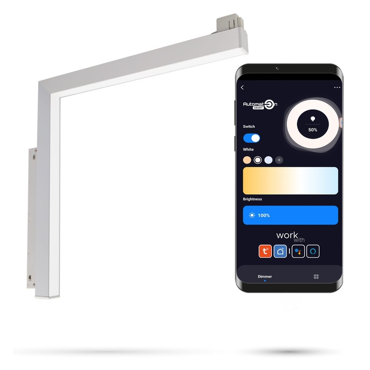 Reflektor Liniar LED Zigbee 16W, alb, pentru sine magnetice SMART TRACK 48VDC, dimabil, 3000-6000K