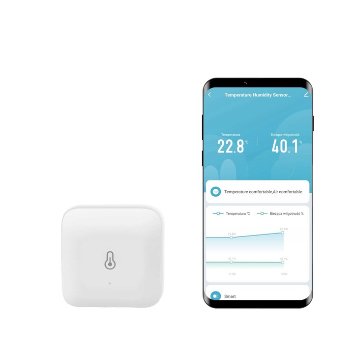 Senzor de temperatura si umiditate MINI Zigbee Tuya