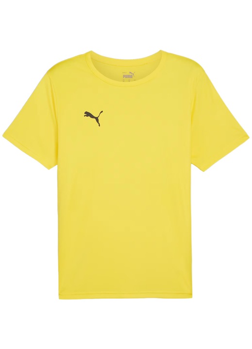 Puma teamRISE férfi póló, sárga, könnyű anyagból, normál szabású