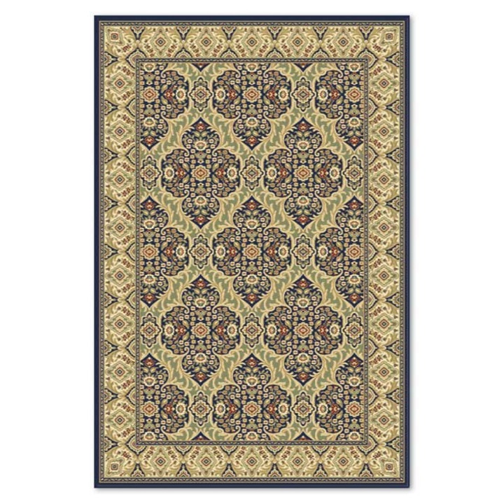 Covor Carpeta sintetic Colectia Atlas 1274-1-41311, Design Clasic, Verde, dimensiuni 80 x 150 cm