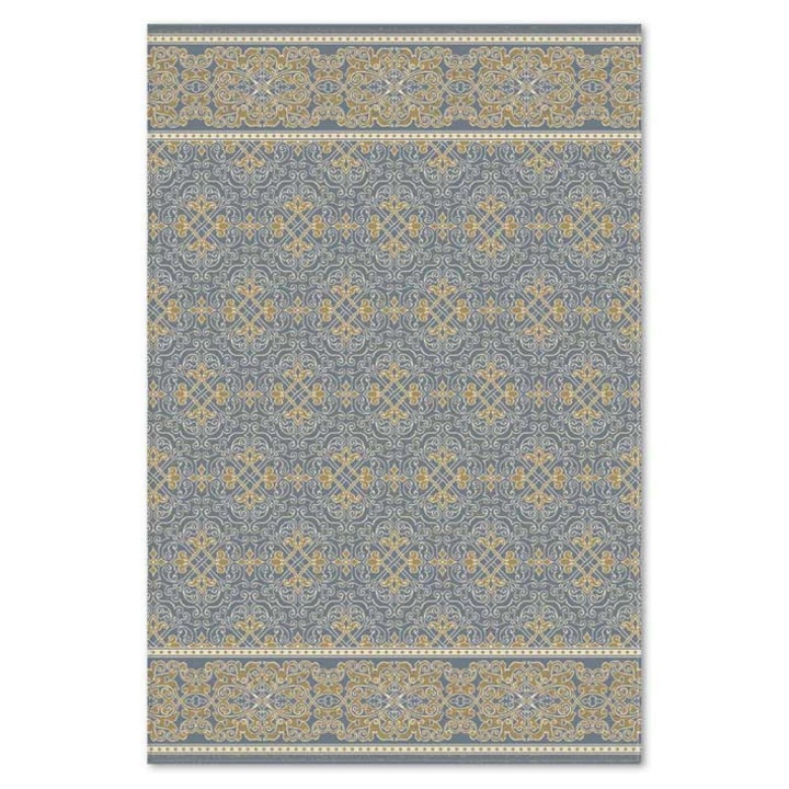 Covor Carpeta lana 100%, Bella 7093-1-51044, Design Modern, Gri, dimensiuni 60 x 110 cm