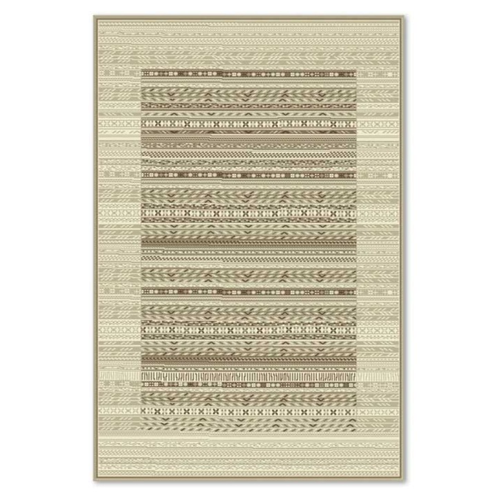 Covor Carpeta sintetic Colectia Delta 6696-1-43922, Design Modern, Gri, dimensiuni 80 x 150 cm