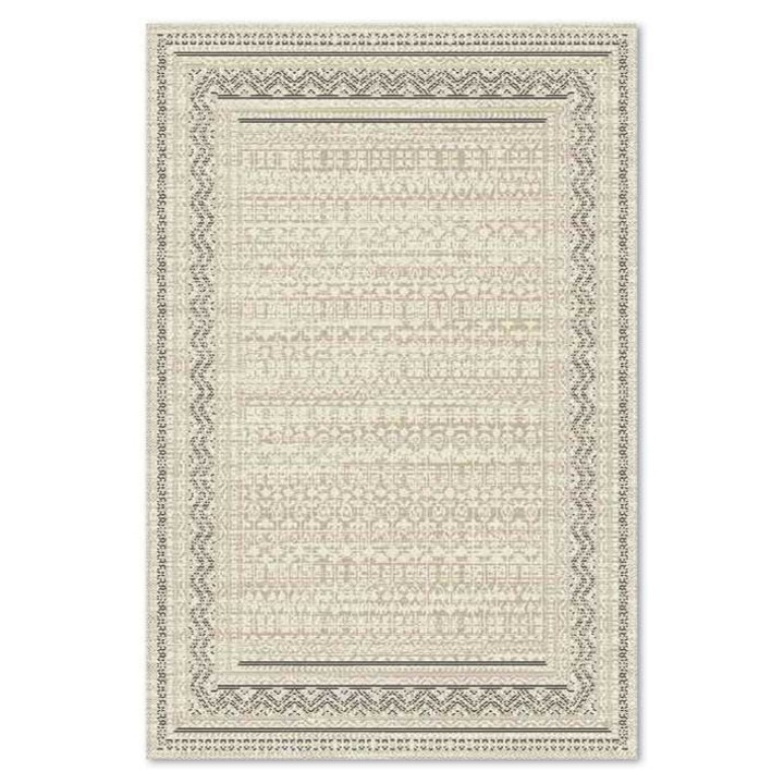 Covor Carpeta sintetic Colectia Geo 7882-1-44011, Design Modern, Bej, dimensiuni 160 x 230 cm