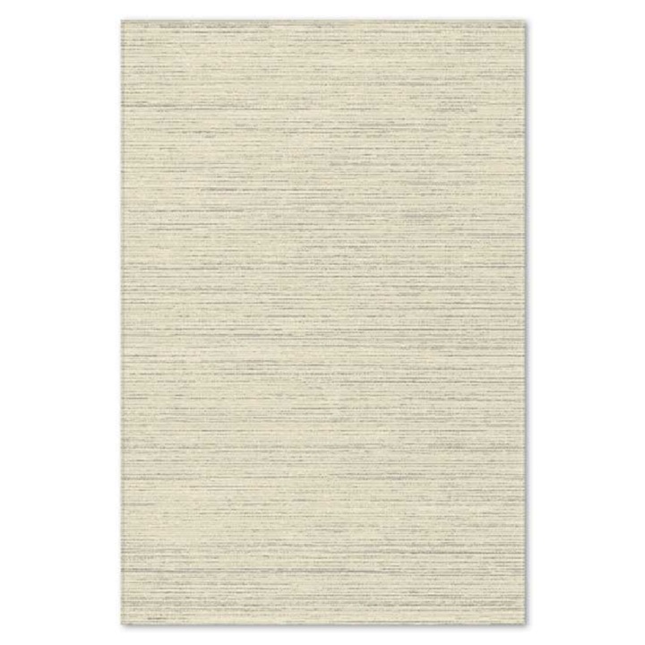 Covor Carpeta lana 100%, Prima 7916-1-52044, Design Modern, Bej, dimensiuni 80 x 150 cm