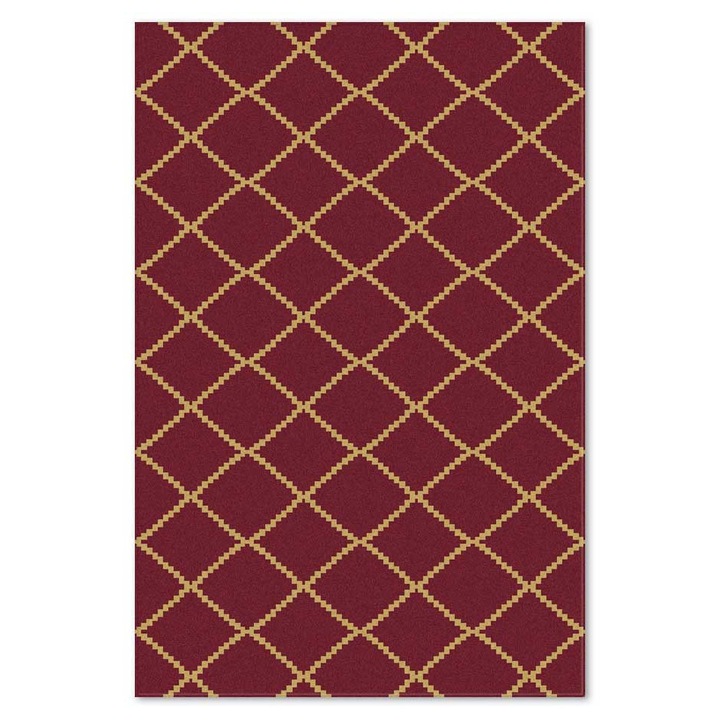 Covor Carpeta sintetic Colectia Matrix 1918-1-16522, Design Geometric, Rosu, dimensiuni 160 x 230 cm