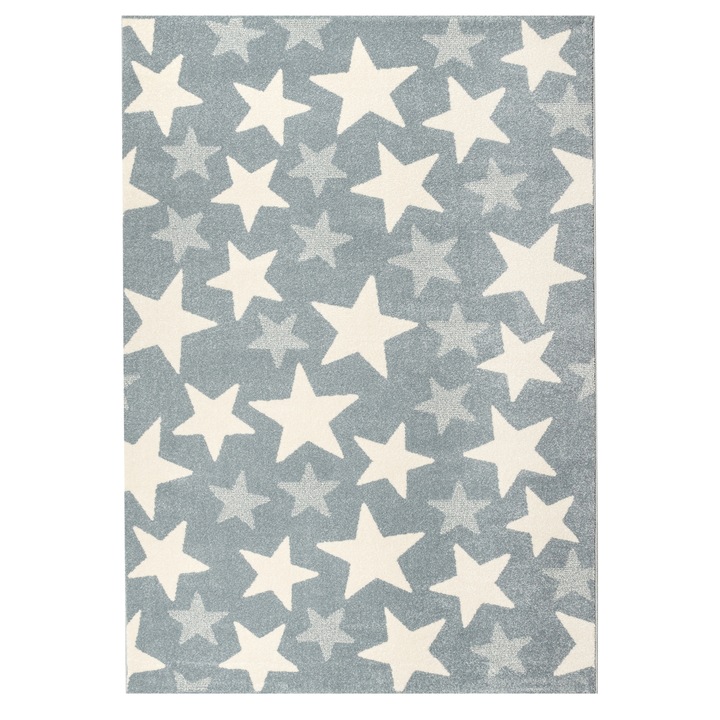 Covor Carpeta sintetic Colectia Matrix 5610-1-16855, Design Geometric, Gri, dimensiuni 240 x 340 cm