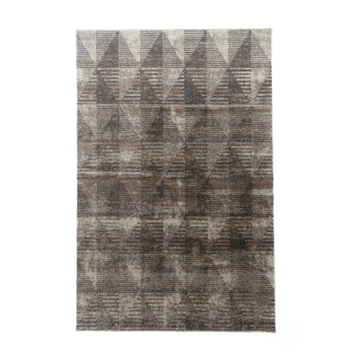 Covor Carpeta sintetic Colectia Matrix 1171-1-18421, Design Modern, Maro, dimensiuni 60 x 110 cm