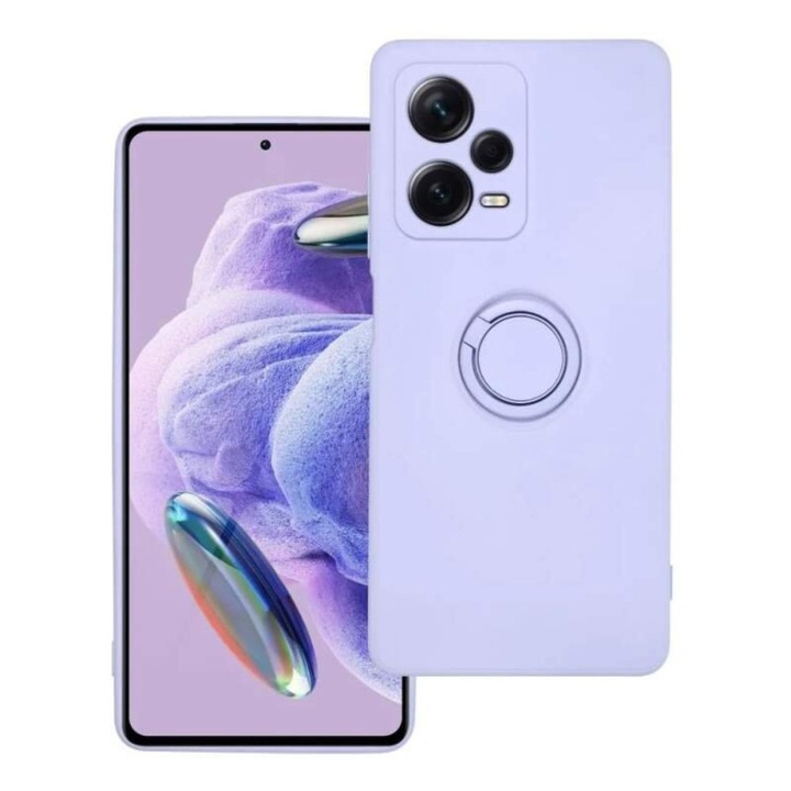 Силиконов кейс bSmart Finger Grip, За Xiaomi Redmi 13C 4G, Светлолилав