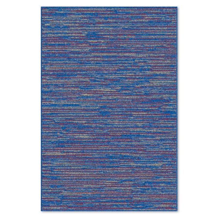 Covor Carpeta sintetic Colectia Matrix 1913-1-16511, Design Modern, Albastru, dimensiuni 80 x 150 cm
