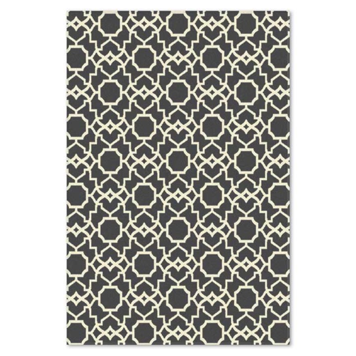 Covor Carpeta sintetic Colectia Matrix 8544-1-16844, Design Geometric, Albastru, dimensiuni 60 x 110 cm