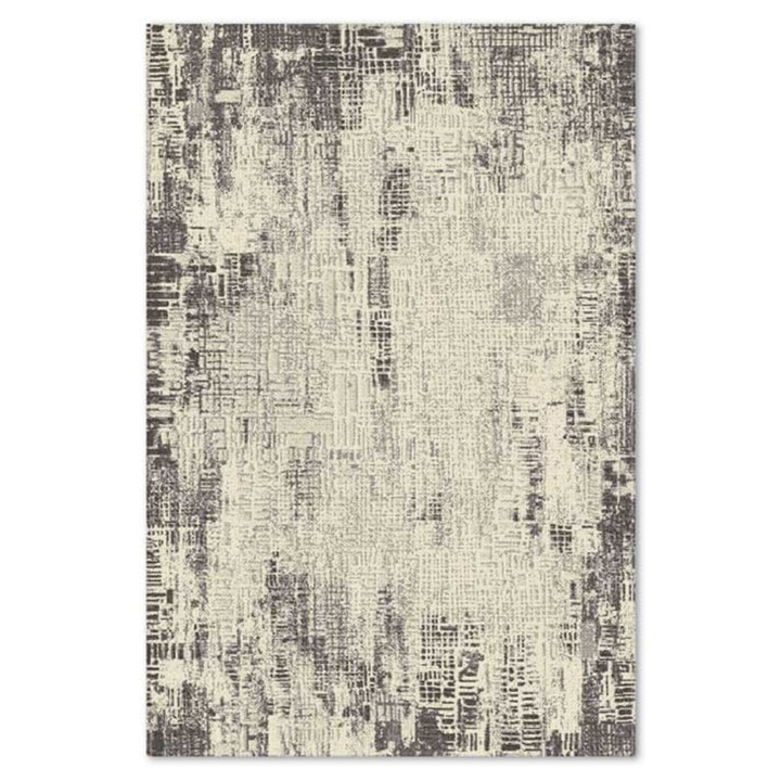 Covor Carpeta lana 100%, Prima 1223-1-52011, Design Modern, Gri, dimensiuni 80 x 150 cm