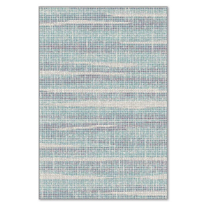 Covor Carpeta sintetic Colectia Matrix 5653-1-15521, Design Modern, Albastru, dimensiuni 60 x 110 cm
