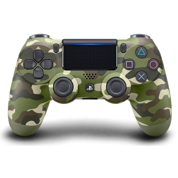 DualShock 4 v2 kontroller PlayStation 4-hez (PS4), zöld álcázómintás