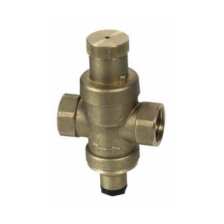 Редуцир вентил 3/4", диамантен, месинг, 1 м3/ч, 3 бара