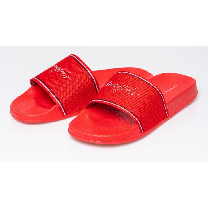 Slapi pentru dama Heavy Tools ULAINE24, cu bareta lata, plasa/EVA, rosu