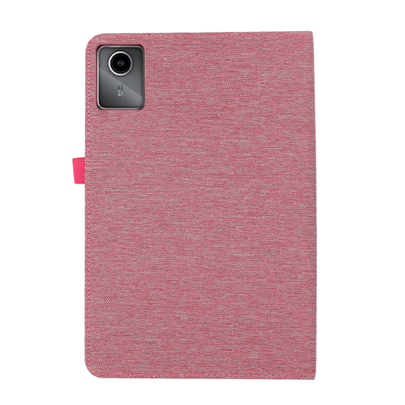 Husa tableta pentru Lenovo Tab Plus 11.5, piele textila, tip carte cu suport, inchidere magnetica, roz