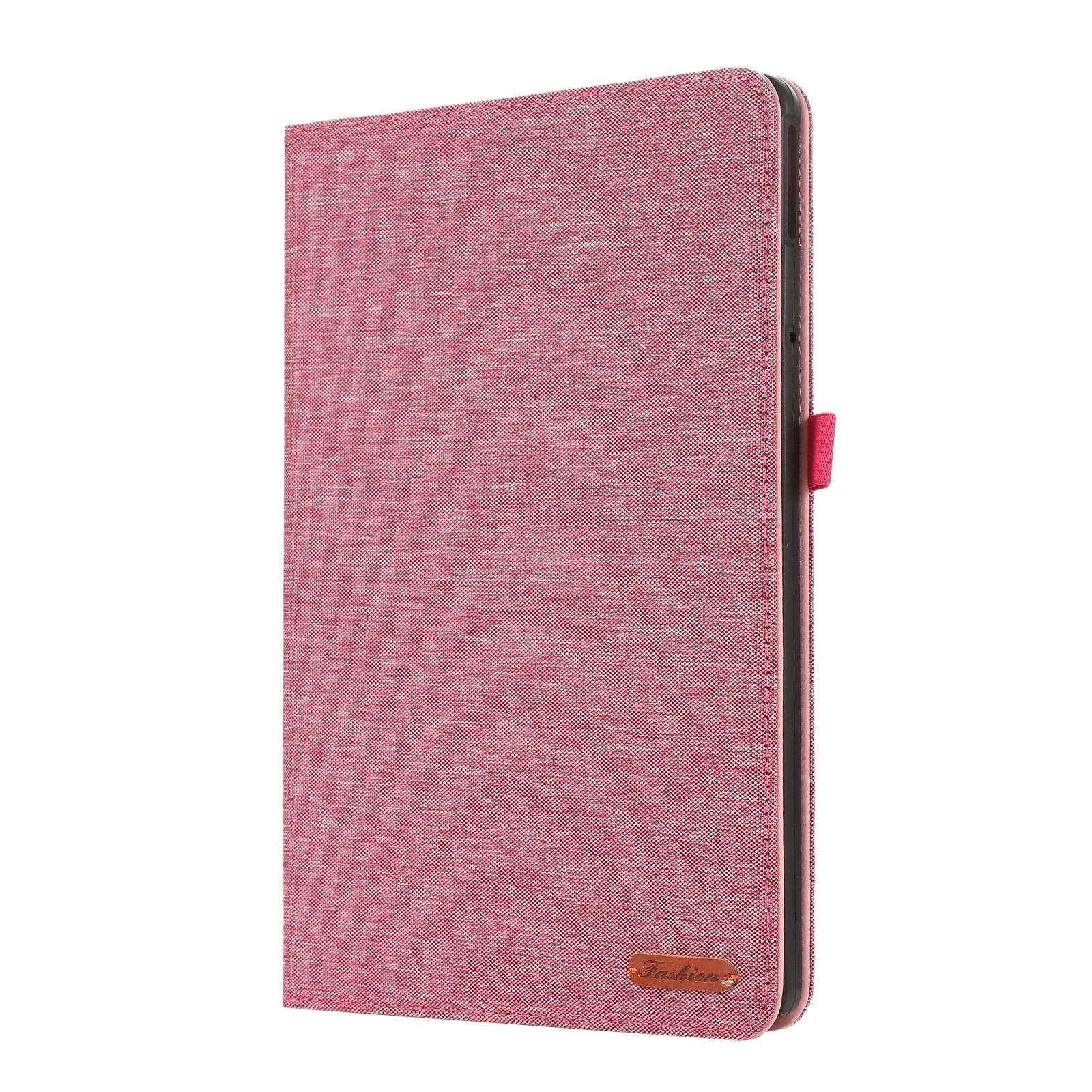 Husa tableta pentru Lenovo Tab Plus 11.5, piele textila, tip carte cu suport, inchidere magnetica, roz