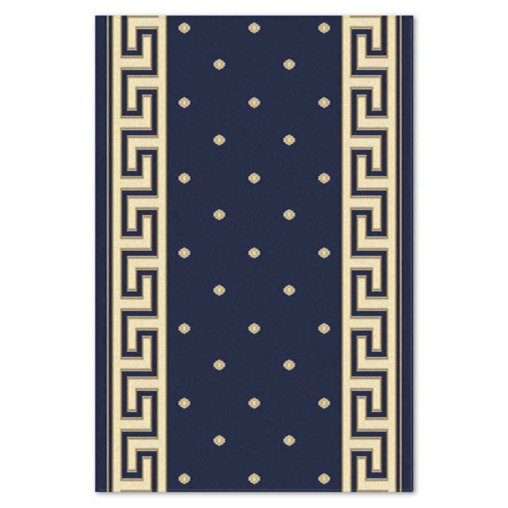 Covor Carpeta sintetic Colectia Atlas 5094-1-41311, Design Clasic, Albastru, dimensiuni 200 x 300 cm