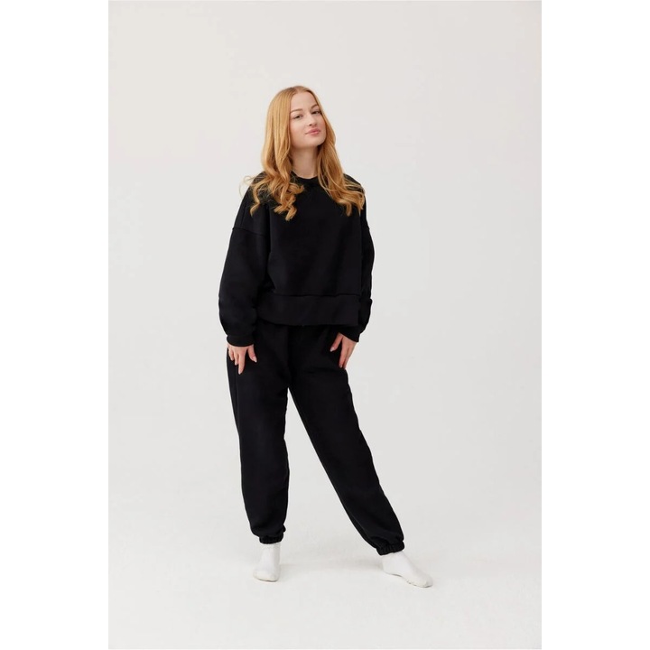 Női sportnadrág, fekete, pamut, XS INTL