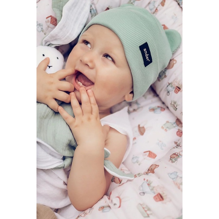 Caciula Pentru Copii Noah Sage 48 (Varsta 1 - 2 Ani) bumbac