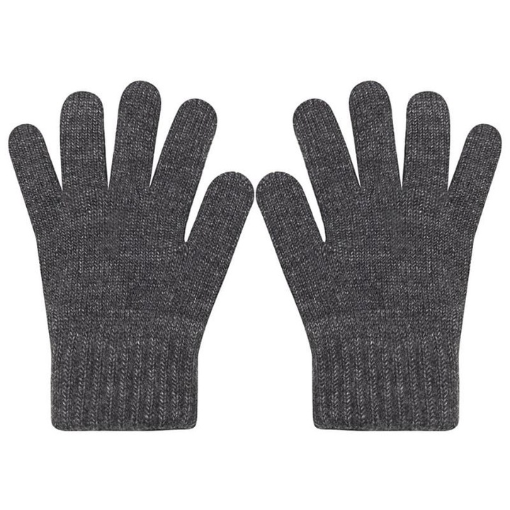 Manusi simple – 30% lana AZZONE gri inchis 9–10 ani