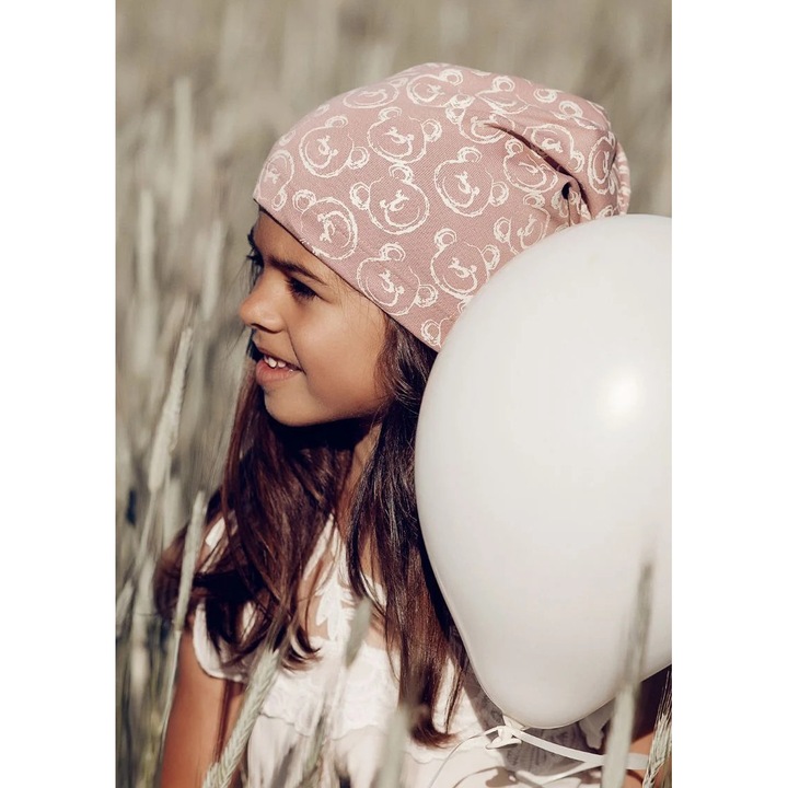 Caciula Pentru Fete Camila Dusty Roz, bumbac