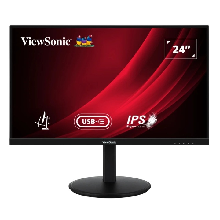 Monitor IPS LED ViewSonic 23.8" VG2409-MHDU-2, Full HD 1920 x 1080, HDMI, DisplayPort, Hangszórók, Pivot, 100 Hz, 4 ms Fekete