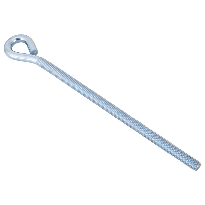 Carlig De Constructie, Dromet, Ho m6x150, 150 mm x 20 mm, Argintiu/Argintiu Cromat, Filet m6 Cu Lungimea De 121 mm, Lungimea Totala A Surubului 150 mm, Diametrul Exterior Al Indoiturii 20 mm, material Otel Zincat Galvanizat