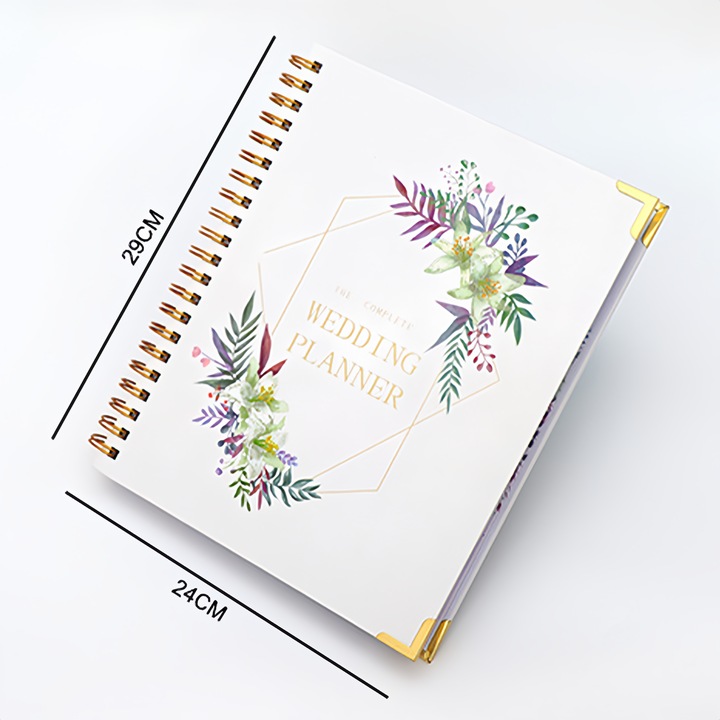 Agenda Organizare Nunta EINNENFFER, Planificatorul de nunta, 132 Pagini, Pentru organizare, Cadouri, cupluri, planificare nunti, Crem