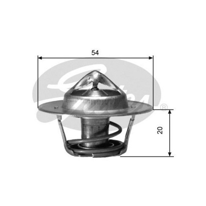 Hűtőfolyadék termosztát, GATES TH00188G1, 88°C, tömítésekkel