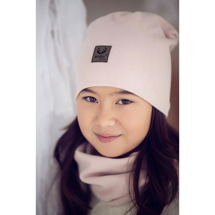 Esarfa Beniamina - Roz Deschis 56 (Varste 7 - 11 Ani) bumbac