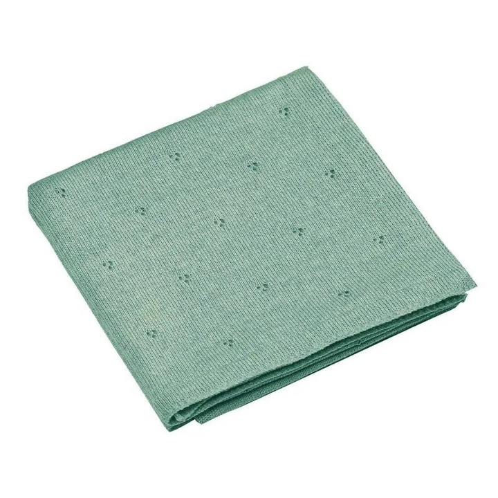 Paturica pentru bebelusi, 100% lana merino, 75cm x 100cm, verde