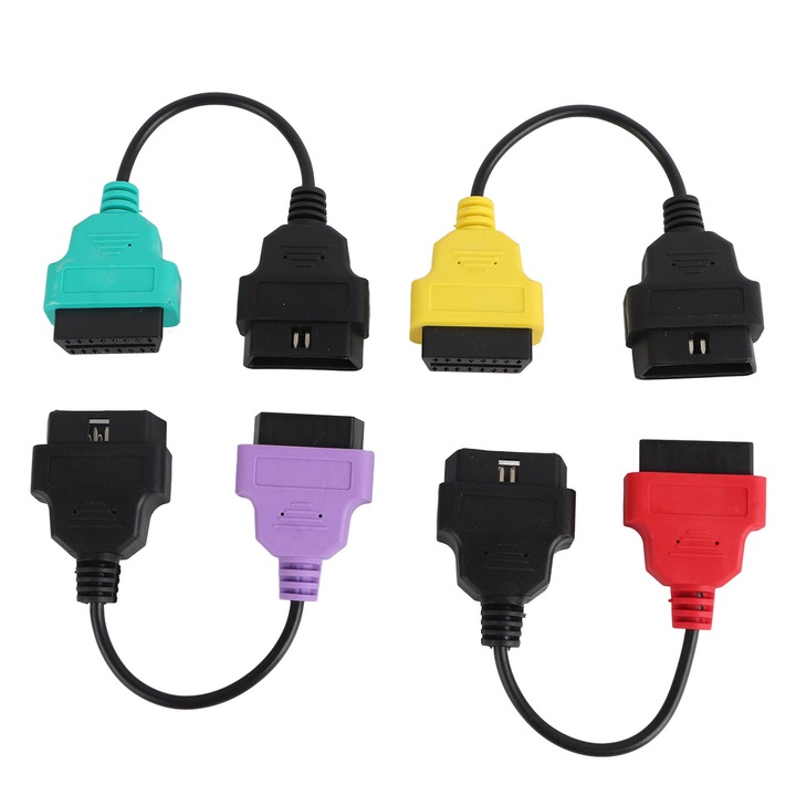 4 db OBD2 adapterkábel Fiat ECU szkennerhez
