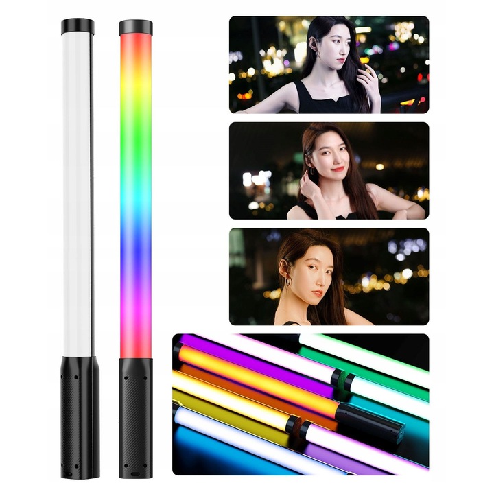 Lampa cu dioda LED Tub Iluminare Sabie laser RGB 3300 mAh, Ulanzi VL119, L132