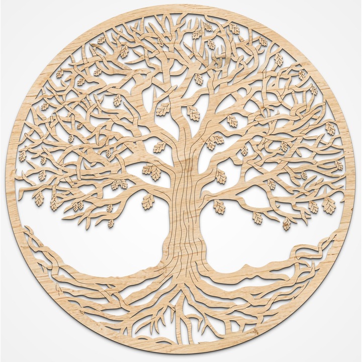 Életfa - Fali Dekoráció 48 cm átmérő natur szín