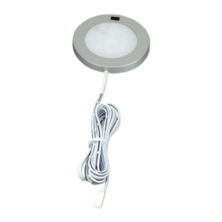 Spot led aplicat cu senzor IR, alb cald, DC12V, 3W, argintiu