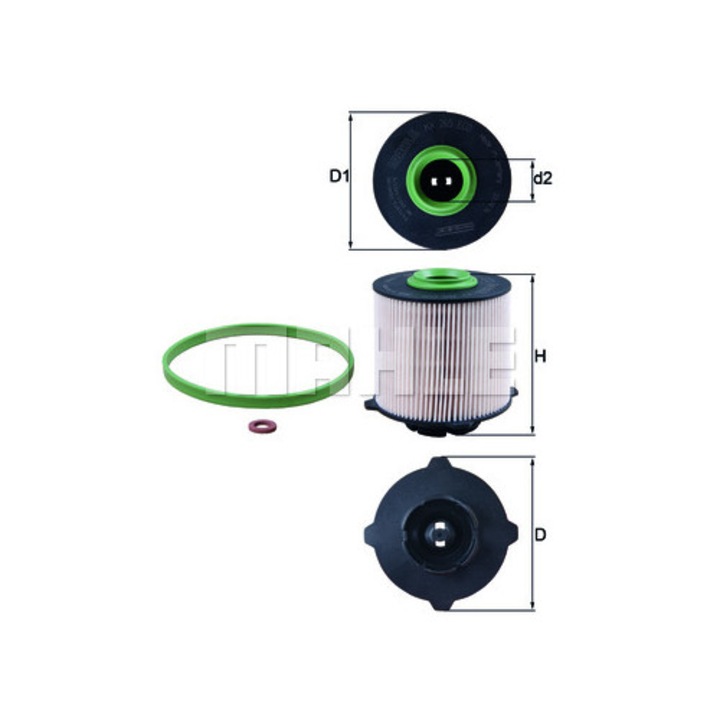 Üzemanyagszűrő Knecht KX 265D, 88,5 mm, 9,5x9,5x9 cm