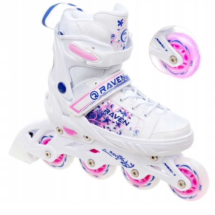 RAVEN Meia állítható görkorcsolya, fehér, gyerek, XS(28-32)